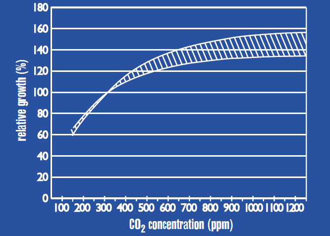 CO2 graph of growth