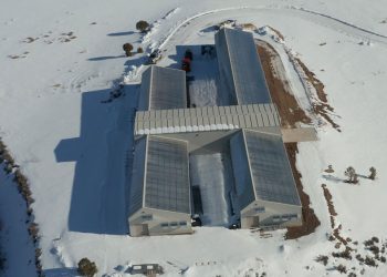 modular greenhouse- aerial view